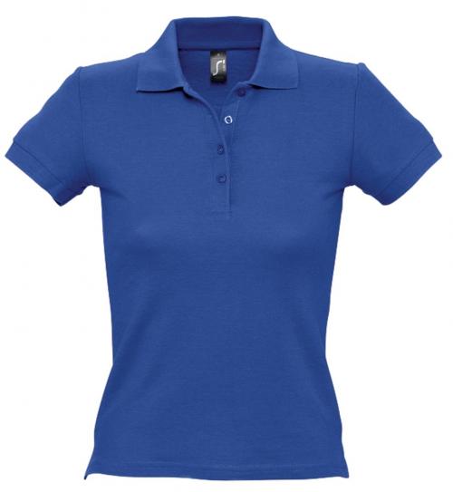 Рубашка поло женская People 210 ярко-синяя (royal), размер S