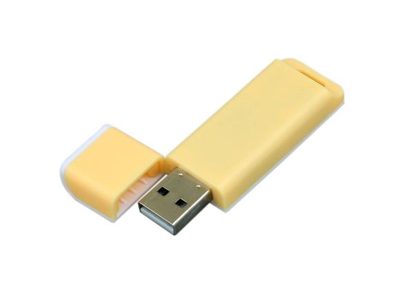 USB 2.0- флешка на 64 Гб с оригинальным двухцветным корпусом