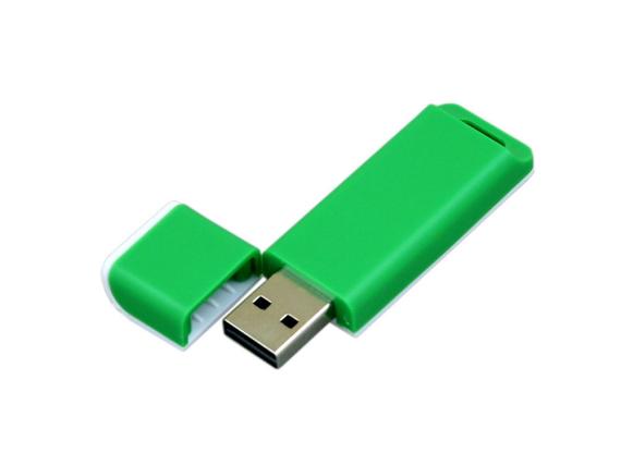 USB 2.0- флешка на 4 Гб с оригинальным двухцветным корпусом