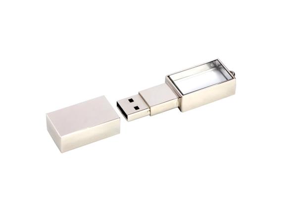USB 2.0- флешка на 32 Гб кристалл в металле