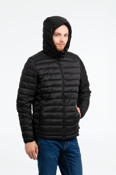 Куртка компактная мужская Stavanger черная с серым, размер 5XL