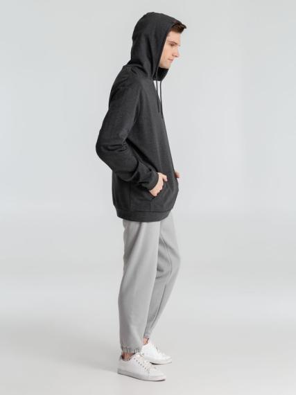 Толстовка с капюшоном унисекс Hoodie, серый меланж (антрацит), размер M