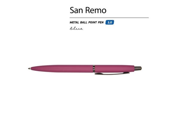 Ручка металлическая шариковая «San Remo», софт-тач
