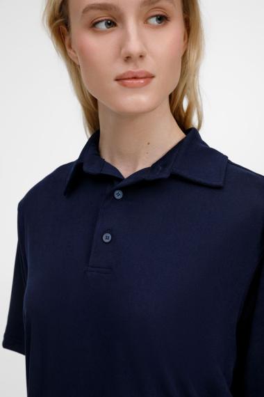 Рубашка поло унисекс Senti, темно-синяя, размер S