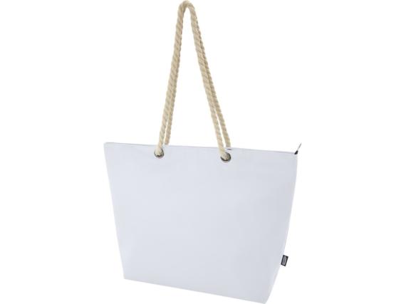 Пляжная сумка-холодильник Panama GRS из переработанных материалов с ручками-шнурками