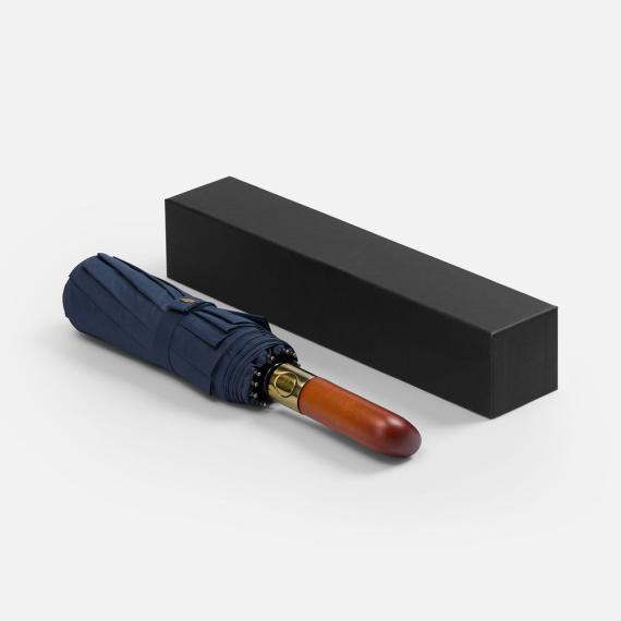 Зонт складной Cloudburst в подарочной упаковке, темно-синий