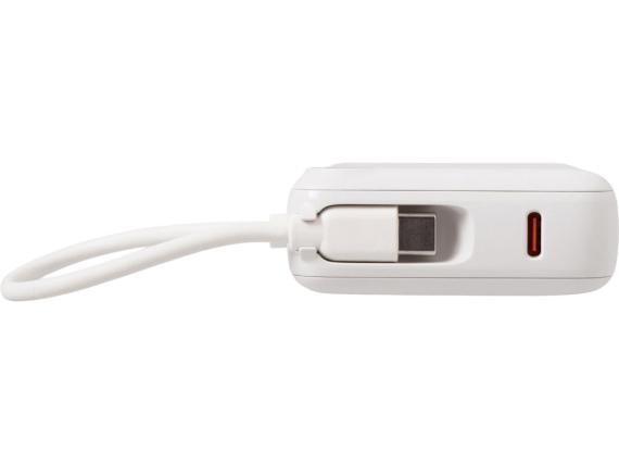 Внешний аккумулятор со встроенным кабелем «Liri», QC/PD, 10000 мАч