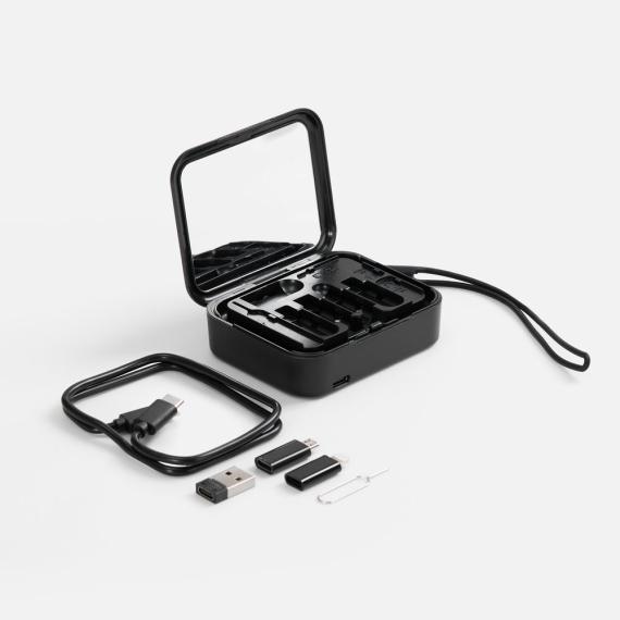 Набор для ухода за гаджетами с беспроводной зарядкой Rules, черный