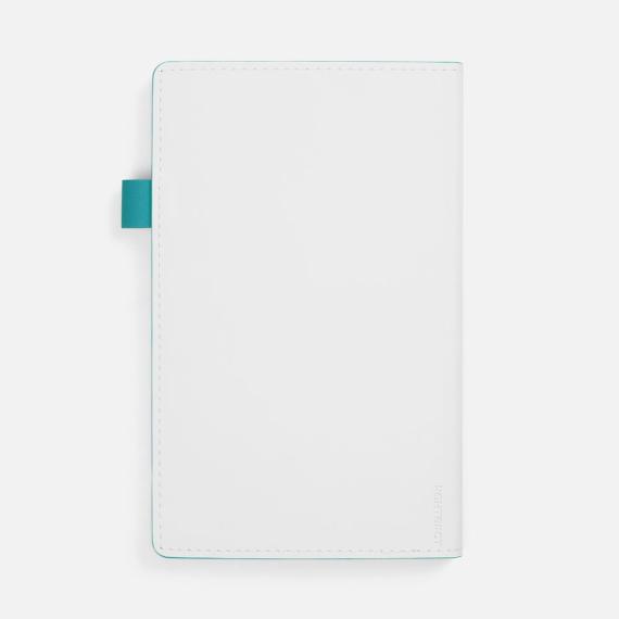 Ежедневник White Shall, недатированный, бело-бирюзовый