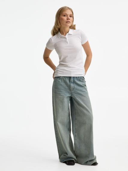 Рубашка поло женская Brandy Women белый/темно-синий, размер M