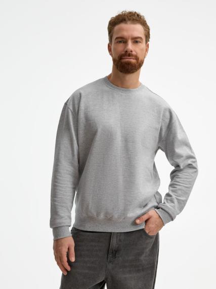 Свитшот унисекс Columbia, серый меланж, размер 4XL