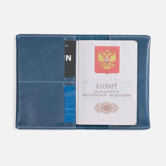 Обложка для паспорта Apache, синяя