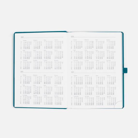 Ежедневник Favor Metal, недатированный, бирюзовый