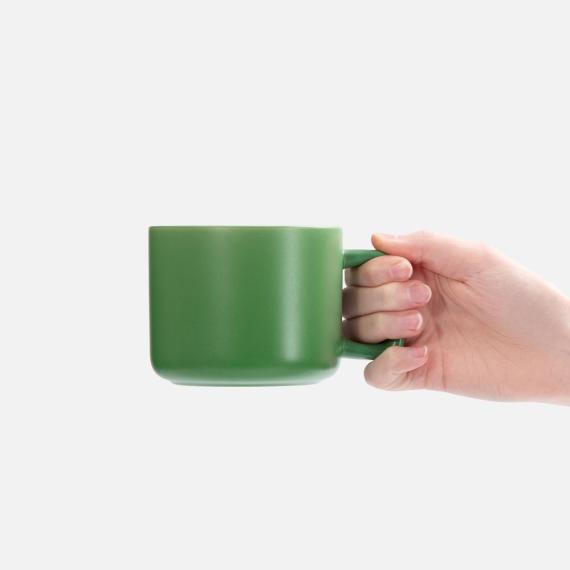 Чашка Jumbo в коробке матовая, зеленая