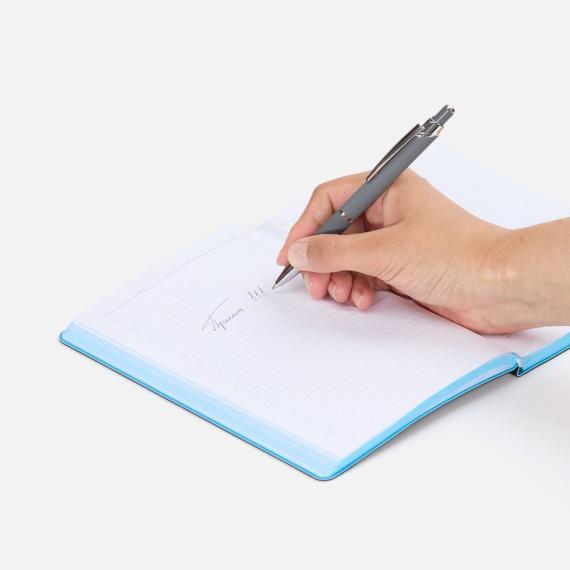 Ручка шариковая Chromos Soft Touch, серая