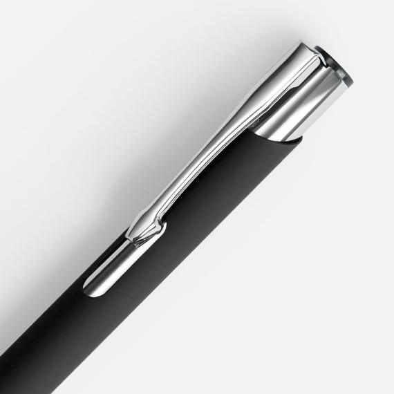 Ручка шариковая Keskus Soft Touch, черная