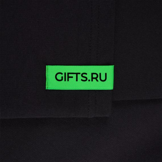 Футболка оверсайз с двойным рукавом Kosmos, черная, размер XS/S