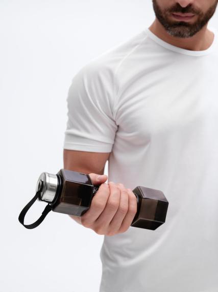 Бутылка для воды Hantelis, черная