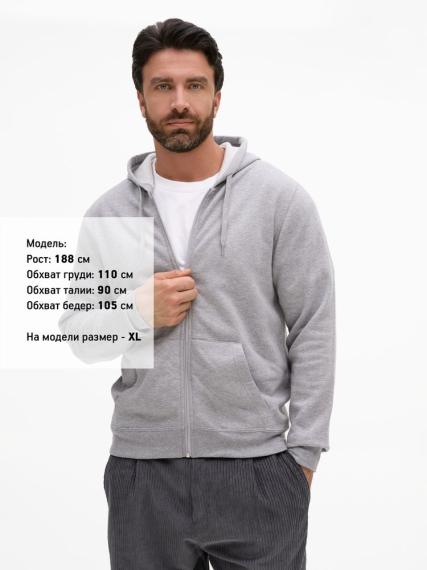 Толстовка унисекс Stone серый меланж, размер S
