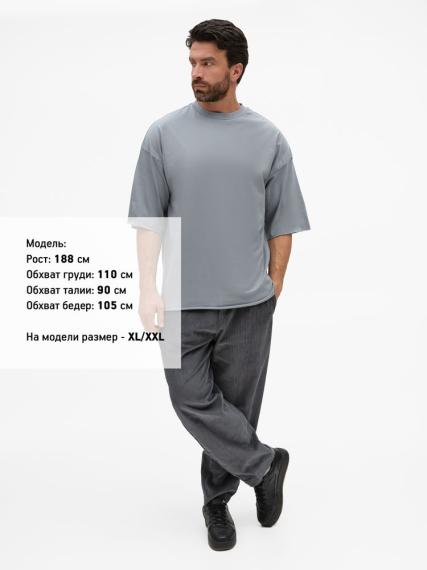 Футболка унисекс T1, серая, размер M/L