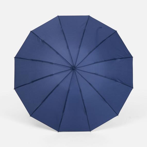 Зонт складной Skymate с УФ-защитой и ручкой-карабином, темно-синий