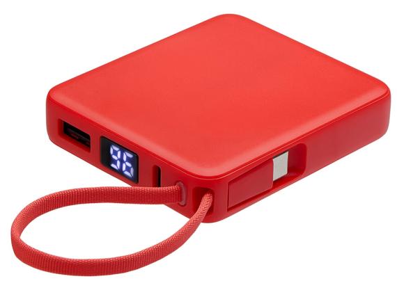 Внешний аккумулятор со встроенным кабелем USB-C «Дэнси», 5000 мАч