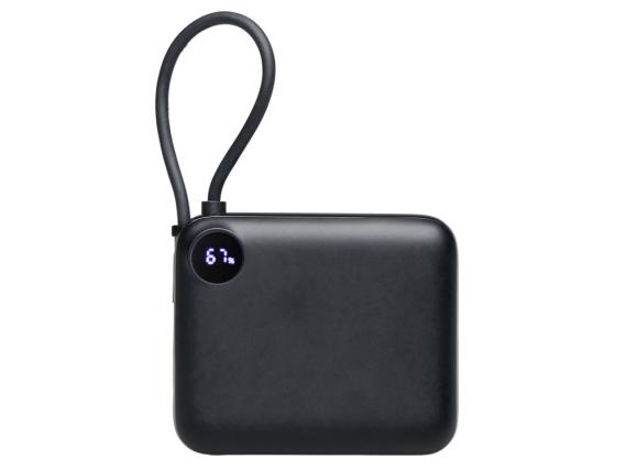 Внешний аккумулятор со встроенным кабелем «Liri», QC/PD, 10000 мАч