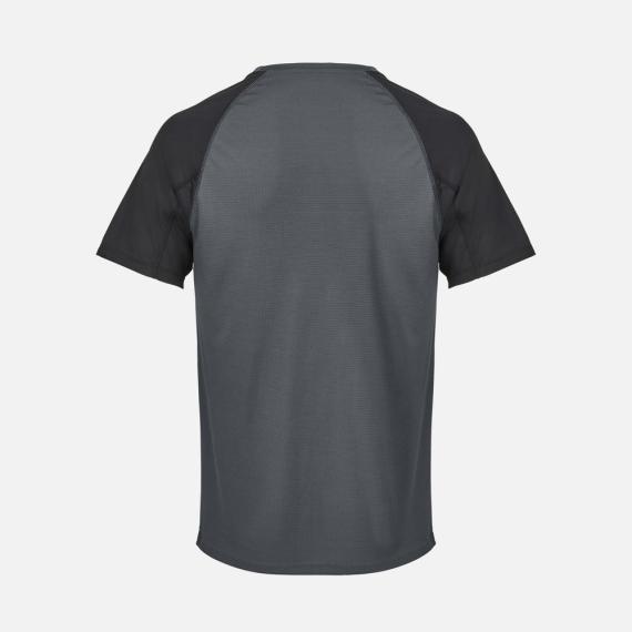 Футболка спортивная унисекс Vortex, черная с темно-серым, размер XS