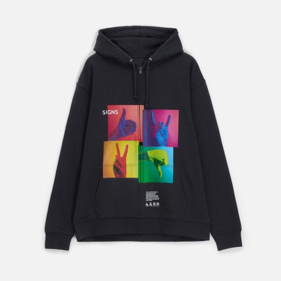 Толстовка унисекс Carter, черная, размер XXL