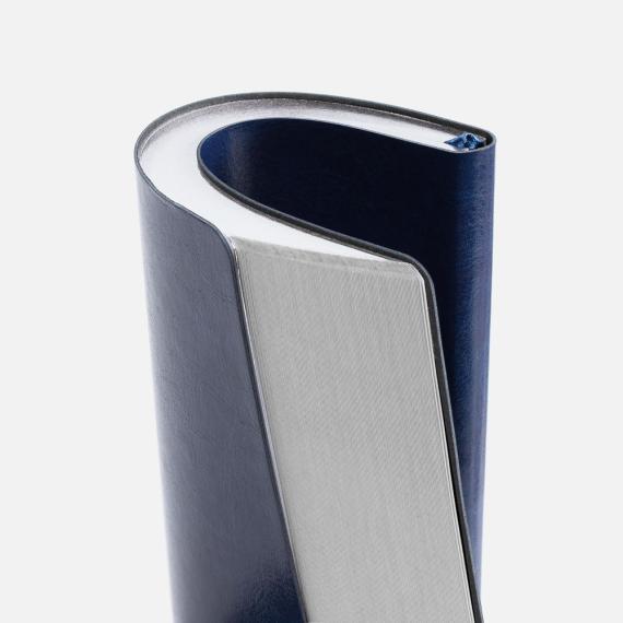 Ежедневник Nebraska Flex, недатированный, синий с серебром