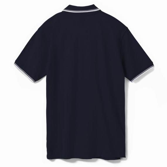 Рубашка поло мужская с контрастной отделкой Practice 270, темно-синий/белый, размер L